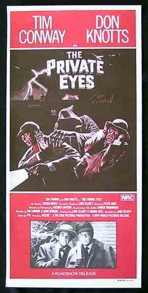 THE PRIVATE EYES Daybill Movie Poster Don Knotts Tim Conway