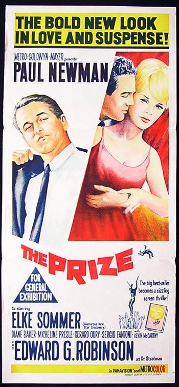 THE PRIZE Daybill Movie Poster Paul Newman Elke Sommer