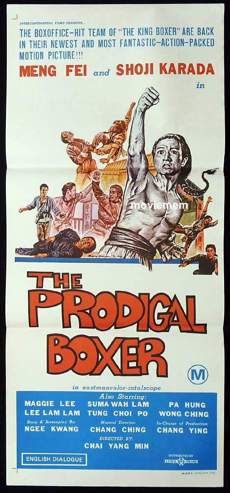 THE PRODIGAL BOXER Original Daybill Movie Poster Fei Meng Kung Fu Martial Arts