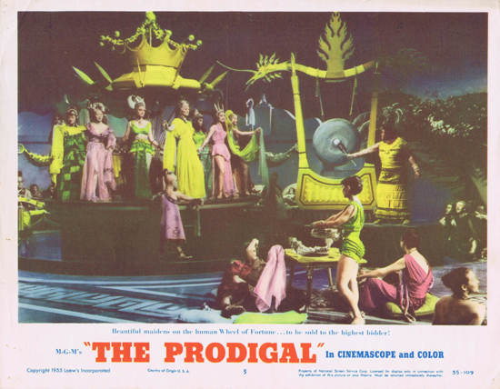 THE PRODIGAL US Lobby Card 5 Lana Turner Edmond Purdom