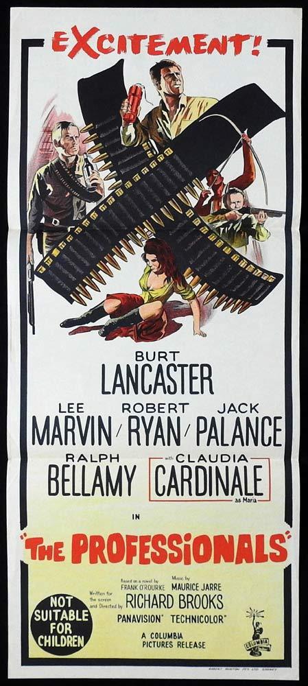 THE PROFESSIONALS Original Daybill Movie Poster Burt Lancaster Lee Marvin