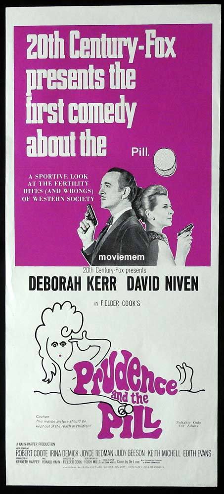 PRUDENCE AND THE PILL Original Daybill Movie Poster Deborah Kerr David Niven