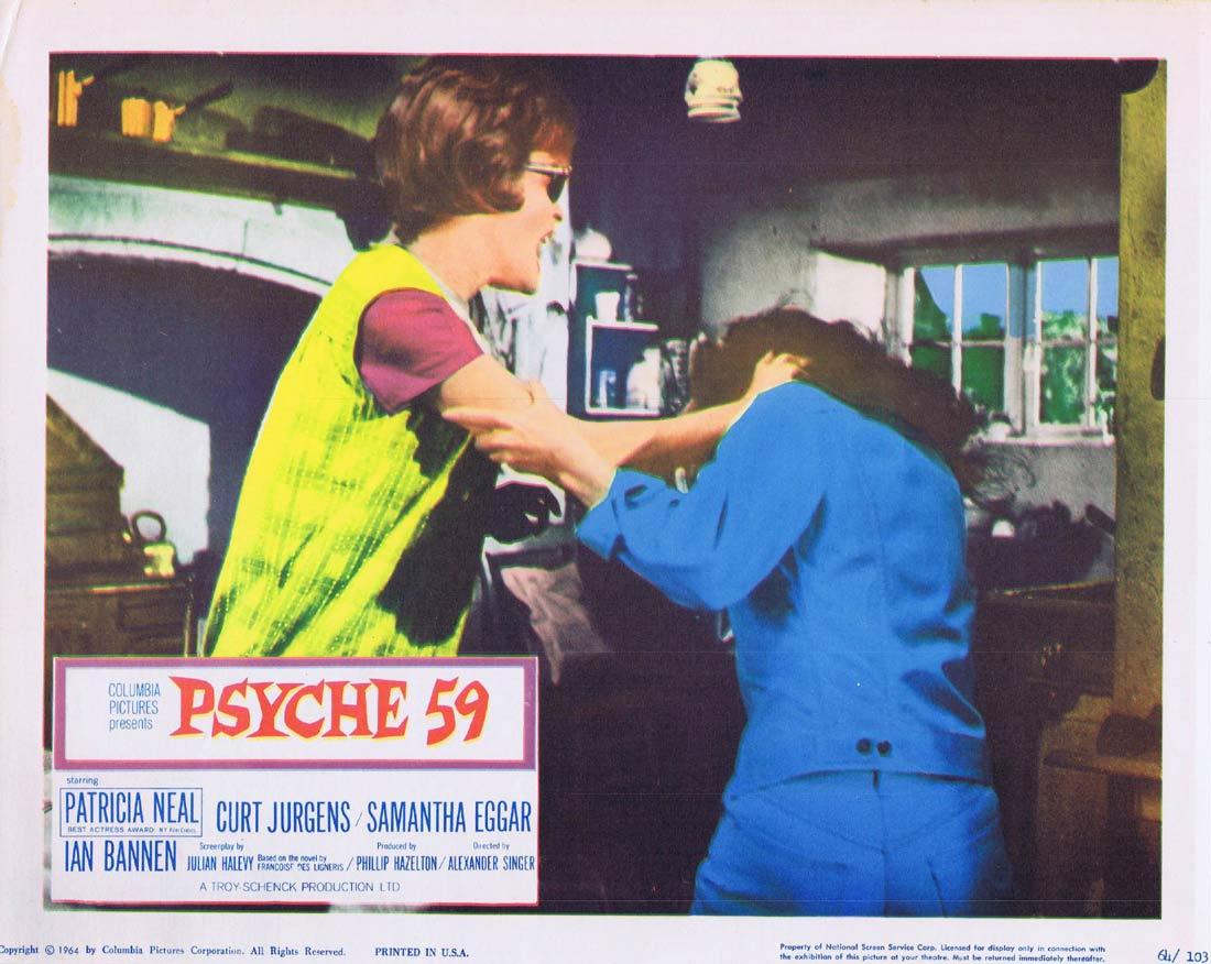 PSYCHE 59 Original Lobby Card Patricia Neal Curt Jurgens Sammantha Eggar