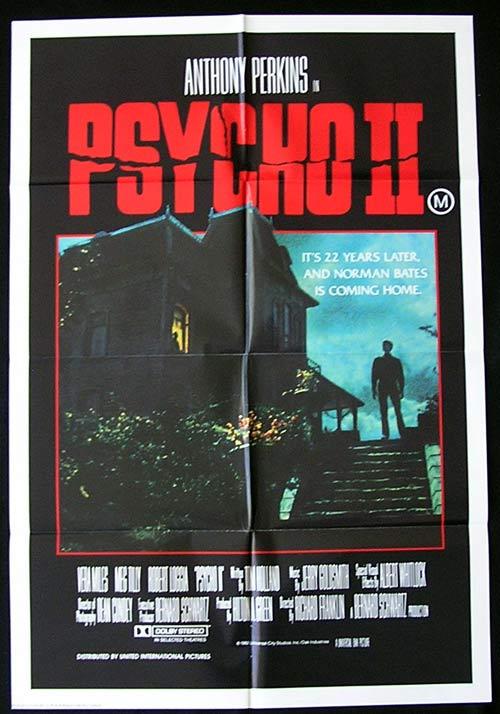 PSYCHO 2 Original One sheet Movie poster Anthony Perkins