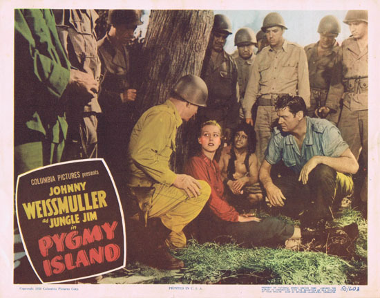 PYGMY ISLAND 1950 Lobby Card 4 Johnny Weissmuller Jungle Jim