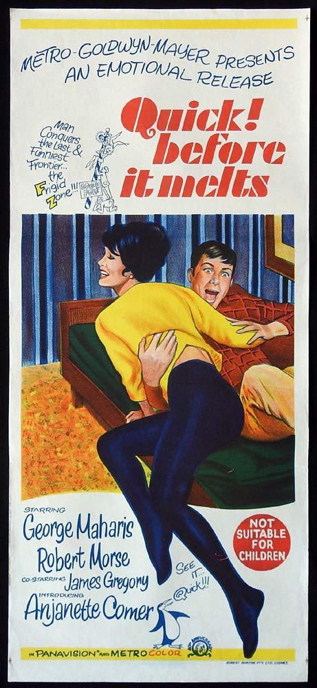 QUICK BEFORE IT MELTS Original Daybill Movie Poster George Maharis Robert Morse