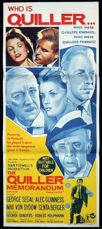 THE QUILLER MEMORANDUM Daybill Movie poster Alec Guinness