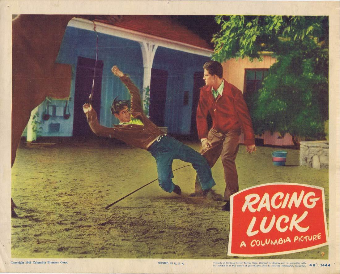 RACING LUCK Original Lobby Card 7 Gloria Henry Stanley Clements