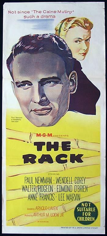 THE RACK  ’56 PAUL NEWMAN Movie Poster
