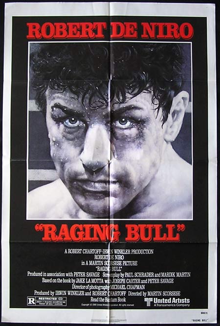 RAGING BULL Original US One sheet Movie poster Robert DeNiro Martin Scorsese
