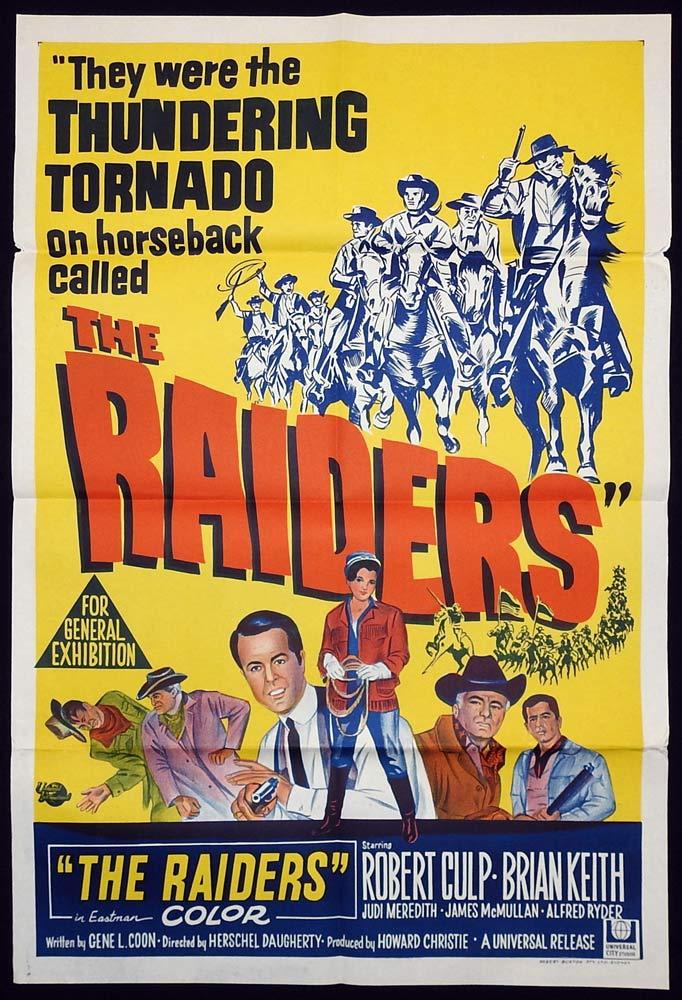 THE RAIDERS Original One sheet Movie poster Brian Keith Robert Culp
