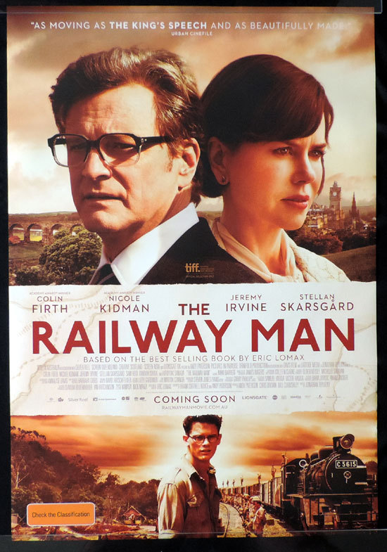 THE RAILWAY MAN Movie poster Nicole Kidman Colin Firth Australian Cinema One sheet