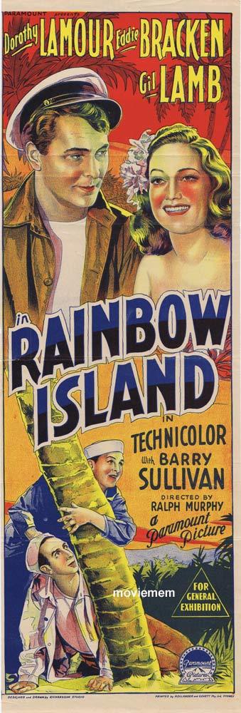 RAINBOW ISLAND Original Daybill Movie poster Dorothy Lamour
