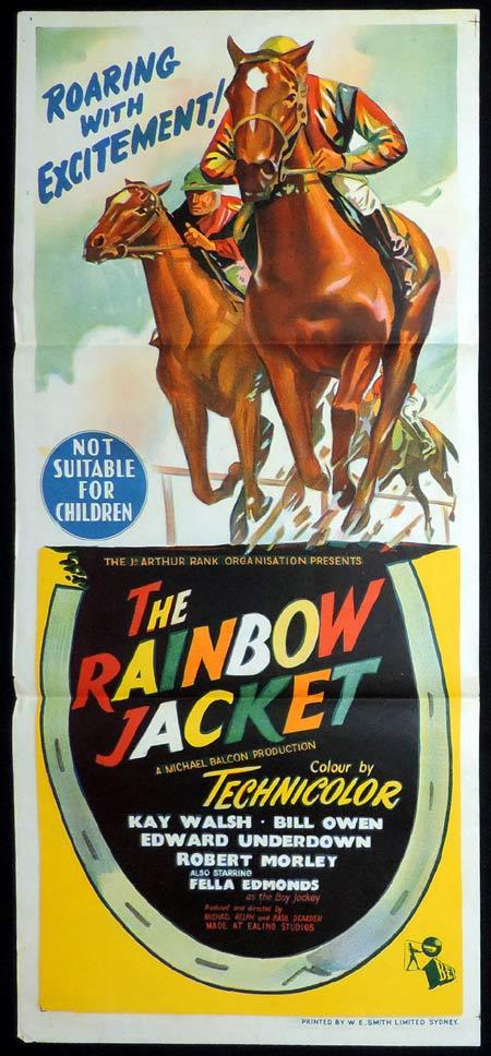 THE RAINBOW JACKET Original Daybill Movie Poster British Horseracing