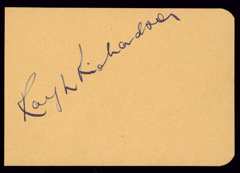 RALPH RICHARDSON Autographed Album Page