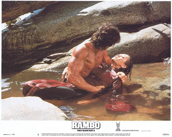 RAMBO FIRST BLOOD II US Lobby card 5 Sylvester Stallone