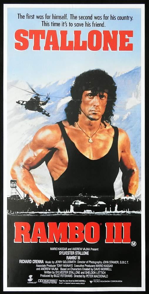 RAMBO III Original Daybill Movie Poster Sylvester Stallone Richard Crenna 3