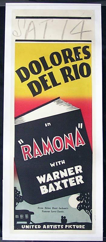 RAMONA 1928 Delores Del Rio LONG DAYBILL movie poster