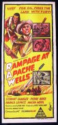RAMPAGE AT APACHE WELLS Daybill Movie poster Stewart Granger