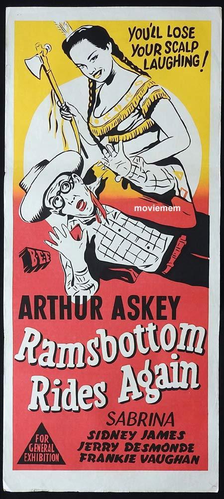 RAMSBOTTOM RIDES AGAIN Original Daybill Movie Poster Arthur Askey Glenn Melvyn