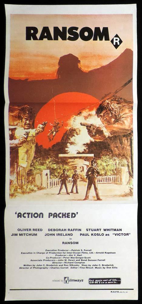 RANSOM aka Assault in Paradise Daybill Movie Poster Oliver Reed