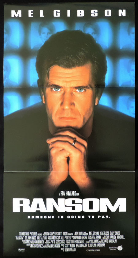 RANSOM Original Australian Daybill Movie poster Mel Gibson Kidnap