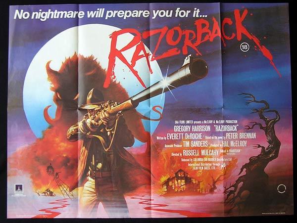 RAZORBACK Movie Poster 1984 Russell Mulcahy WILD PIG British Quad