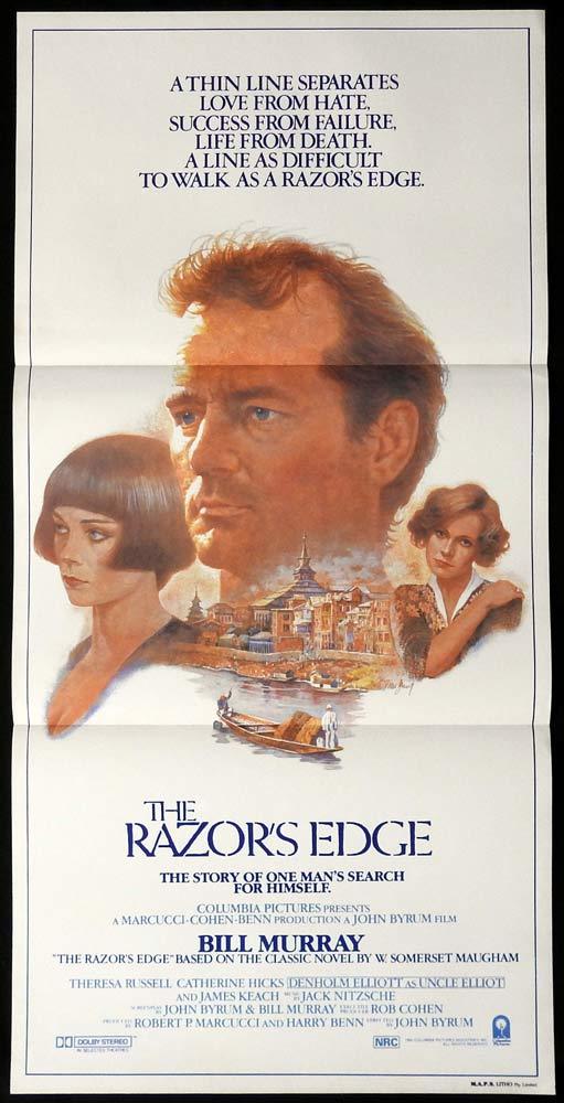 THE RAZORS EDGE Original Daybill Movie poster Bill Murray