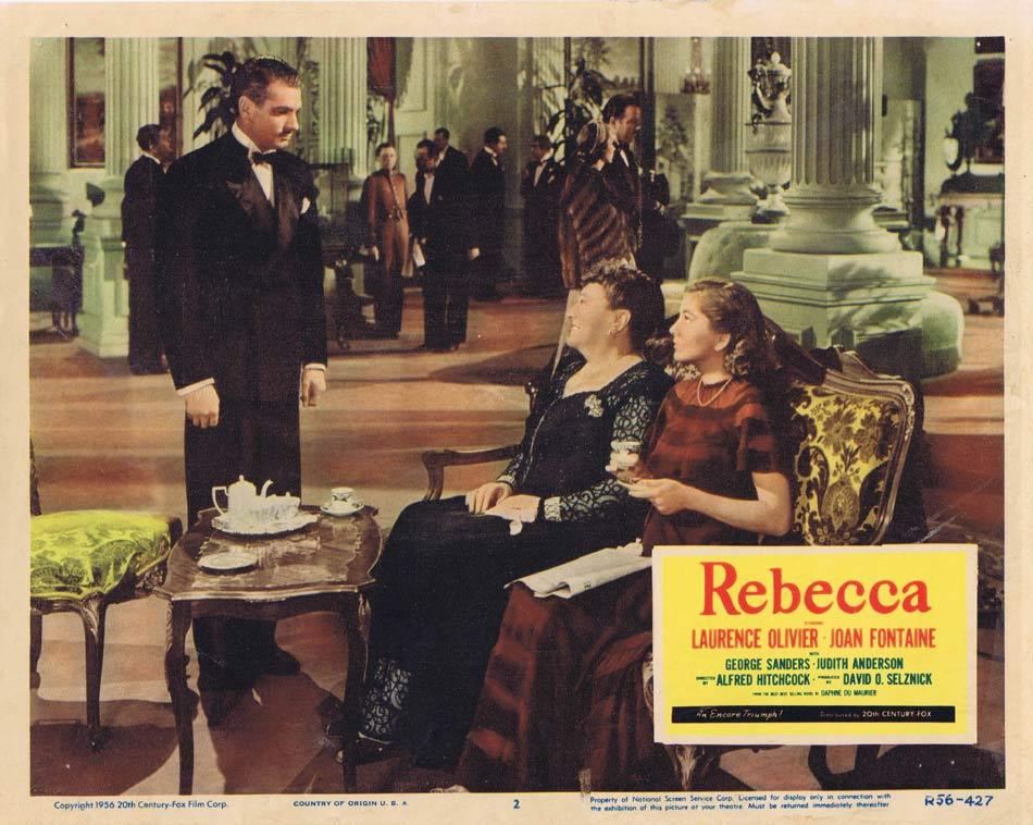 REBECCA Lobby card 2 1956r Alfred Hitchcock Olivier Fontaine