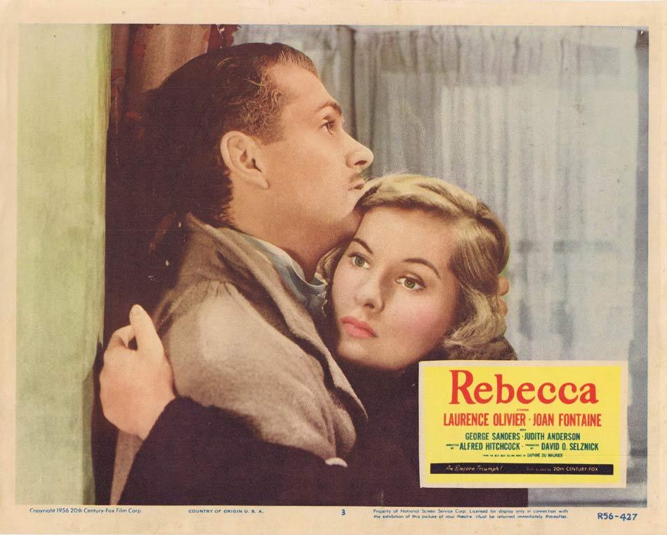 REBECCA Lobby card 3 1956r Alfred Hitchcock Olivier Fontaine