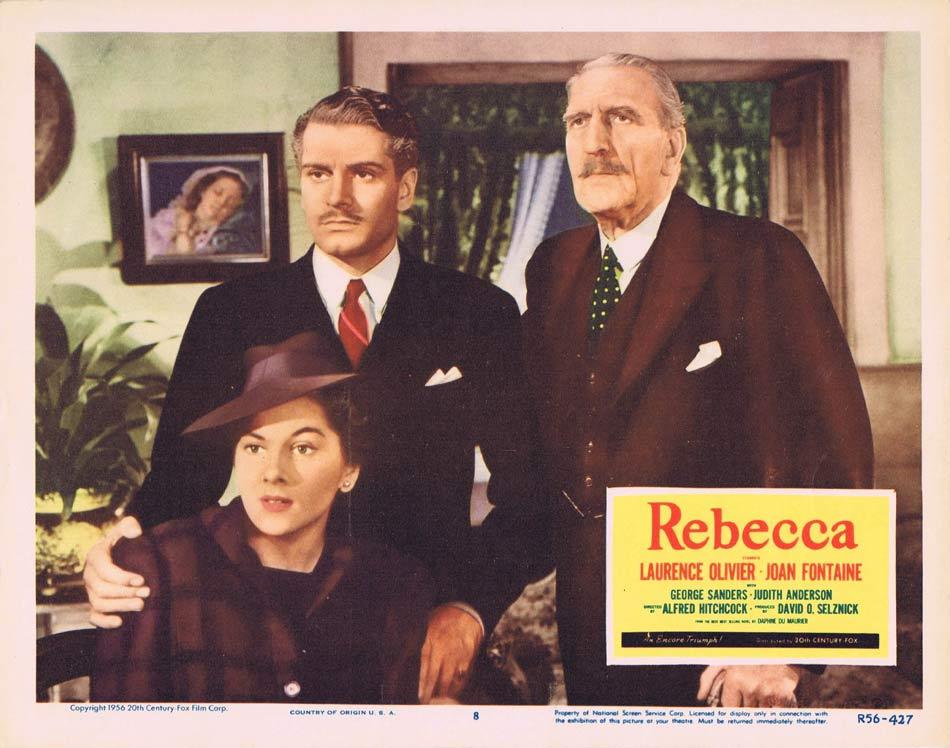 REBECCA Lobby card 8 1956r Alfred Hitchcock Olivier Fontaine