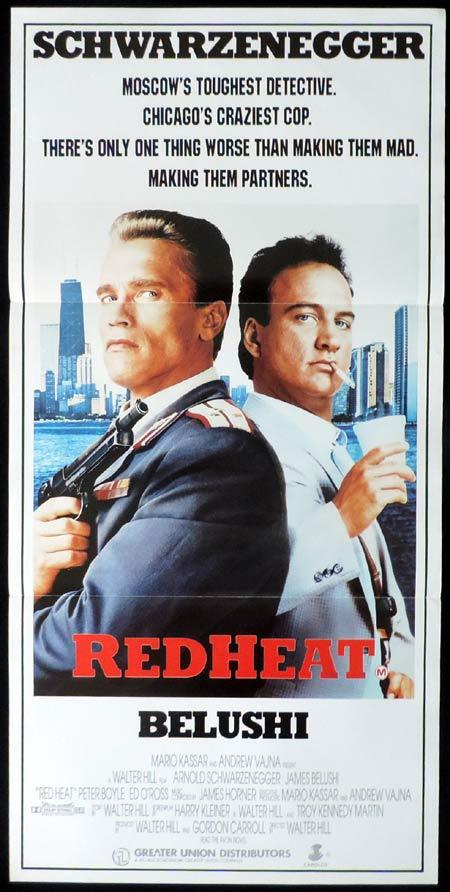 RED HEAT Original Daybill Movie Poster Arnold Schwarzenegger