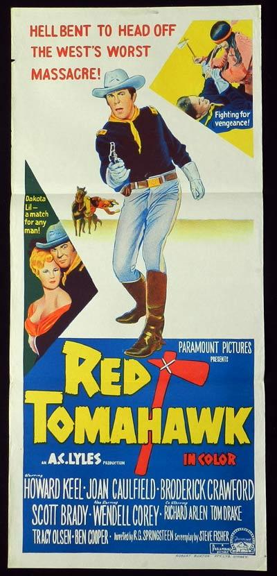 RED TOMAHAWK Daybill Movie poster Howard Keel