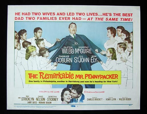 REMARKABLE MR PENNYPACKER Title Lobby Card 8 1959 Clifton Webb Dorothy Maguire