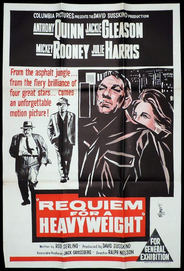 REQUIEM FOR A HEAVYWEIGHT One Sheet Movie Poster Anthony Quinn Boxing
