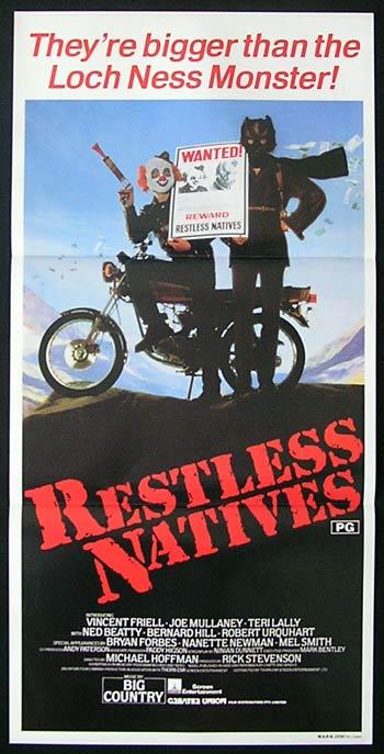 RESTLESS NATIVES Original Daybill Movie Poster Vincent Friell Loch Ness Monster