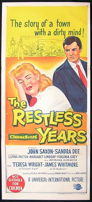 RESTLESS YEARS Movie Poster 1958 Sandra Dee Australian daybill