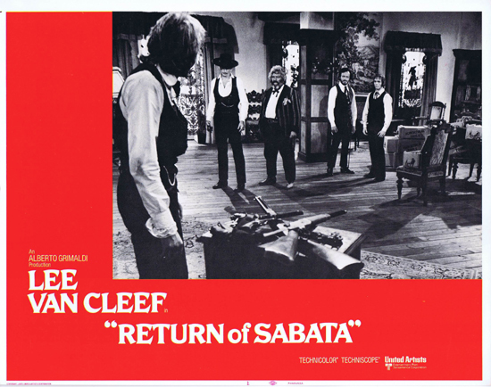RETURN OF SABATA Lobby Card 1 Lee Van Cleef Spaghetti Western