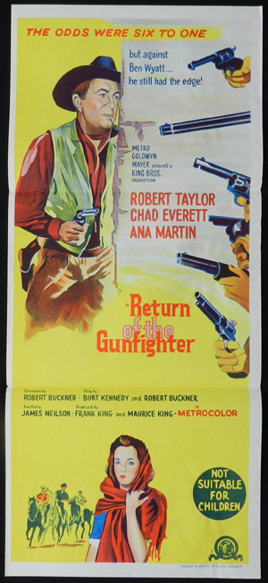 RETURN OF THE GUNFIGHTER Daybill Movie poster Dan Duryea Western