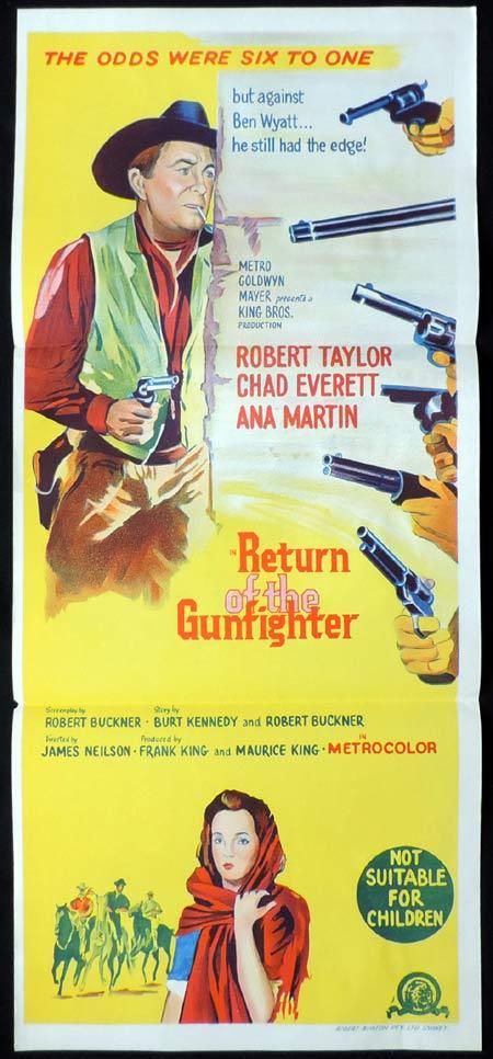 RETURN OF THE GUNFIGHTER Daybill Movie Poster Robert Taylor