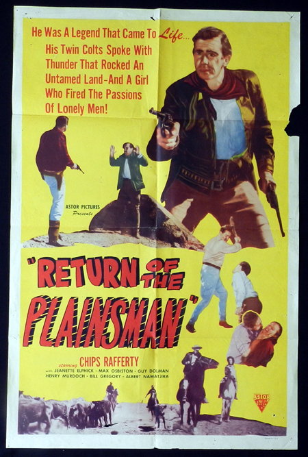 THE PHANTOM STOCKMAN aka RETURN OF THE PLAINSMAN 1953 US One Sheet Movie Poster Chips Rafferty