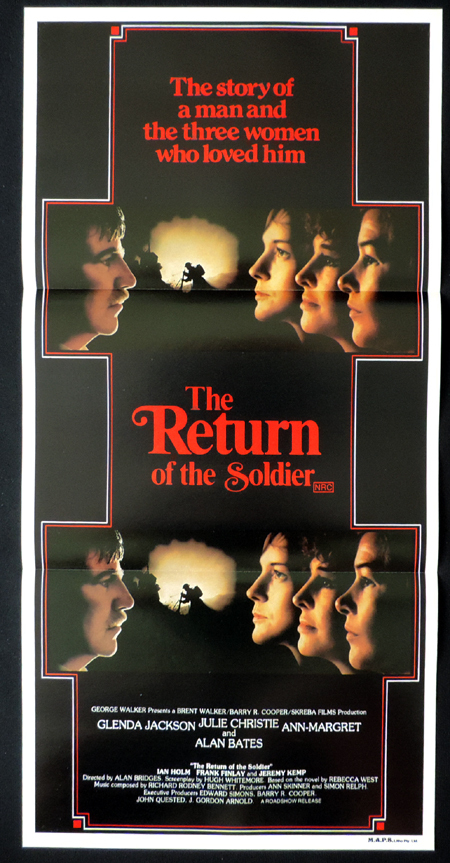 RETURN OF THE SOLDIER daybill Movie poster Ann-Margret Alan Bates Julie Christie Glenda Jackson