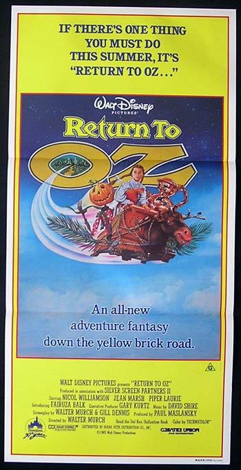 RETURN TO OZ Original Daybill Movie Poster Nicol Williamson