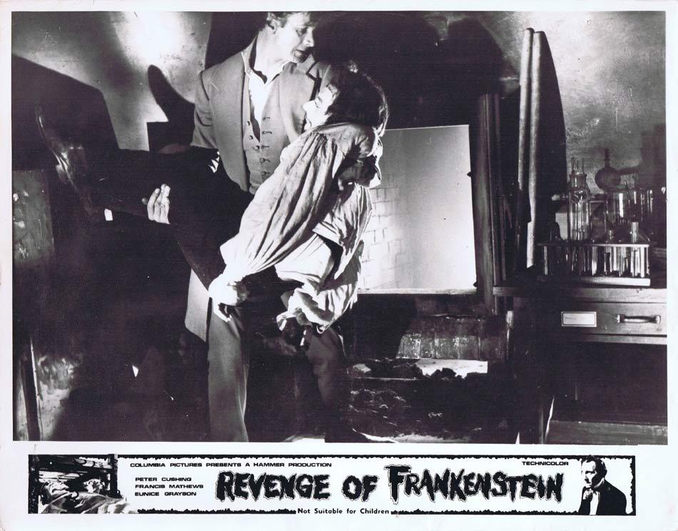 REVENGE OF FRANKENSTEIN Lobby Card 2 Hammer Horror Peter Cushing