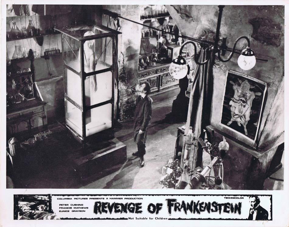 REVENGE OF FRANKENSTEIN Lobby Card 4 Hammer Horror Peter Cushing