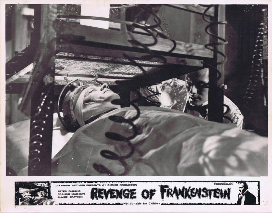REVENGE OF FRANKENSTEIN Lobby Card 5 Hammer Horror Peter Cushing