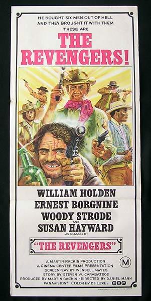 THE REVENGERS Original Daybill Movie Poster William Holden Ernest Borgnine. Western