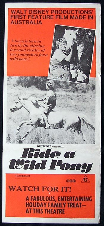 RIDE A WILD PONY 1975 Michael Craig RARE Australian daybill poster