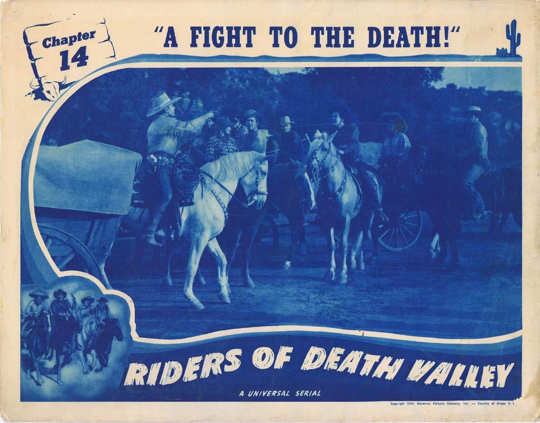 RIDERS OF DEATH VALLEY Original Lobby Card Universal Serial Dick Foran Buck Jones Chapt 14