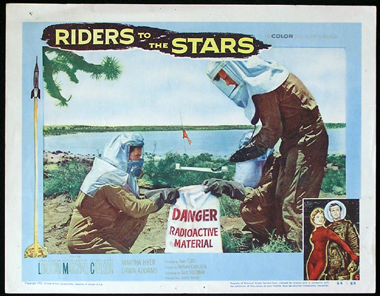 RIDERS TO THE STARS 1954 Richard Carlson SCI FI Lobby Card